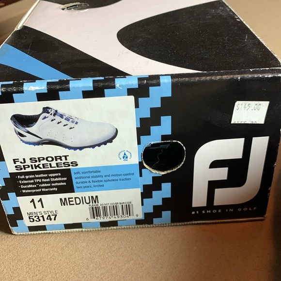 FJ FootJoy Sport NWB Spikeless Leather Golf Shoes - 12 medium Style 53147 - Picture 11 of 11